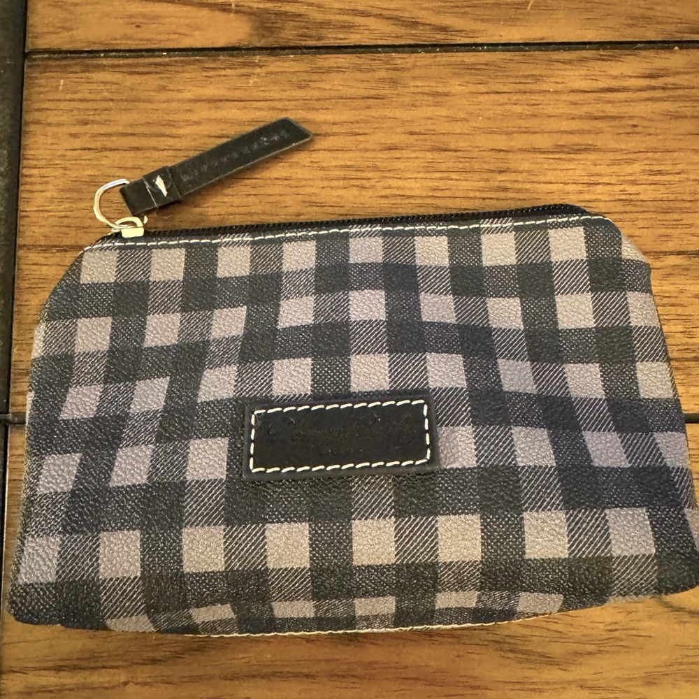 Dooney and Bourke Plaid Zippered Pouch